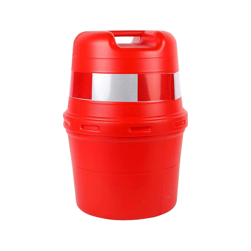 대형 상단 손잡이가 있는 투피스 HDPE 트래픽 드럼