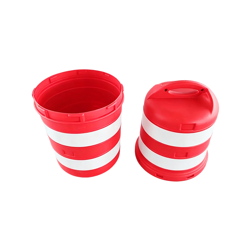 대형 상단 손잡이가 있는 투피스 HDPE 트래픽 드럼